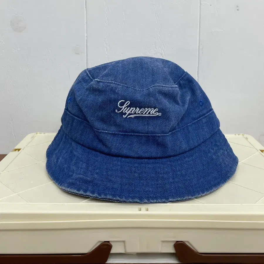 슈프림(Supreme) 24SS 워시드 데님 크러셔 버킷햇 로얄 블루