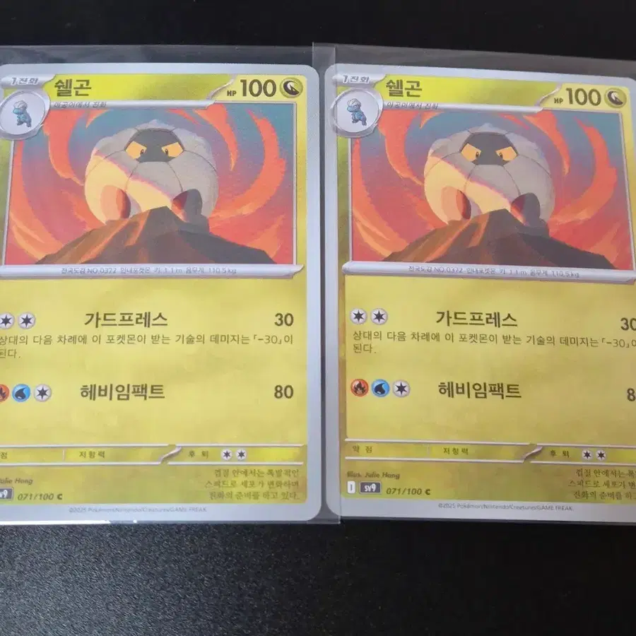 일괄) 포켓몬 카드 쉘곤 2장