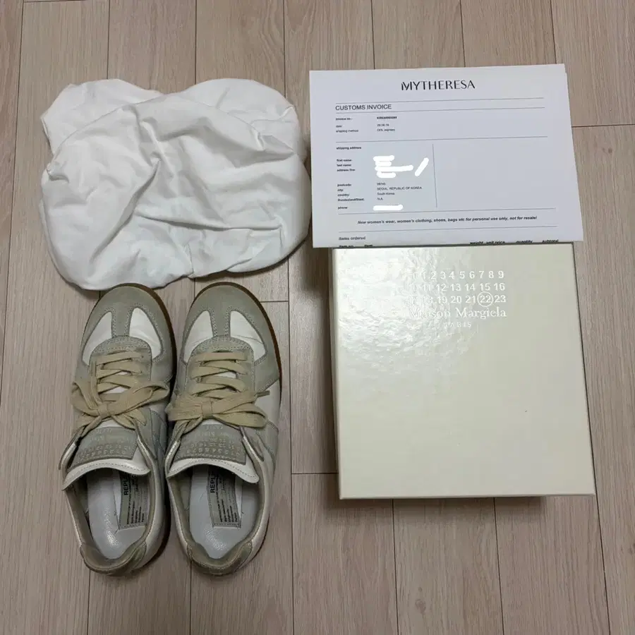 인보이스 포함 풀구성)메종마르지엘라 독일군 스니커즈 35사이즈