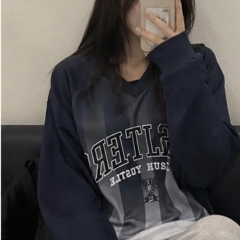 [새상품] 스트라이프 저지 롱 슬리브