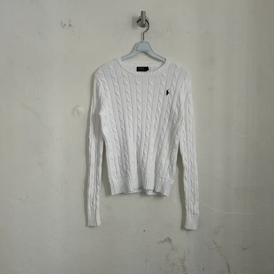 Polo Ralph Lauren 화이트 케이블 니트
