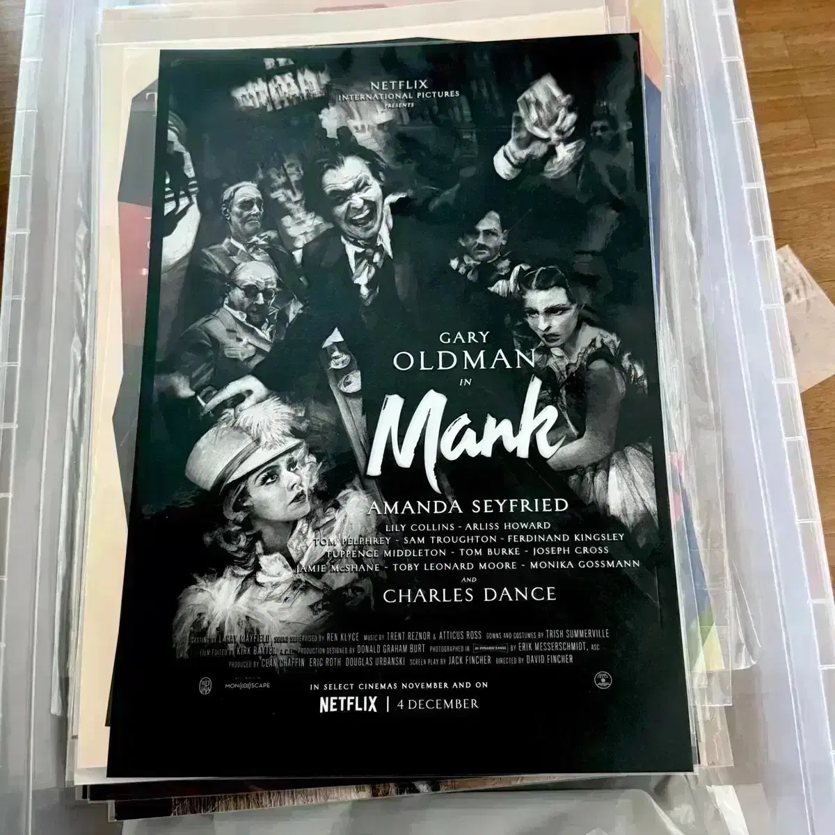 맹크 오리지널 포스터 Mank 영문 씨네큐 데이빗 핀처 게리올드만 영화