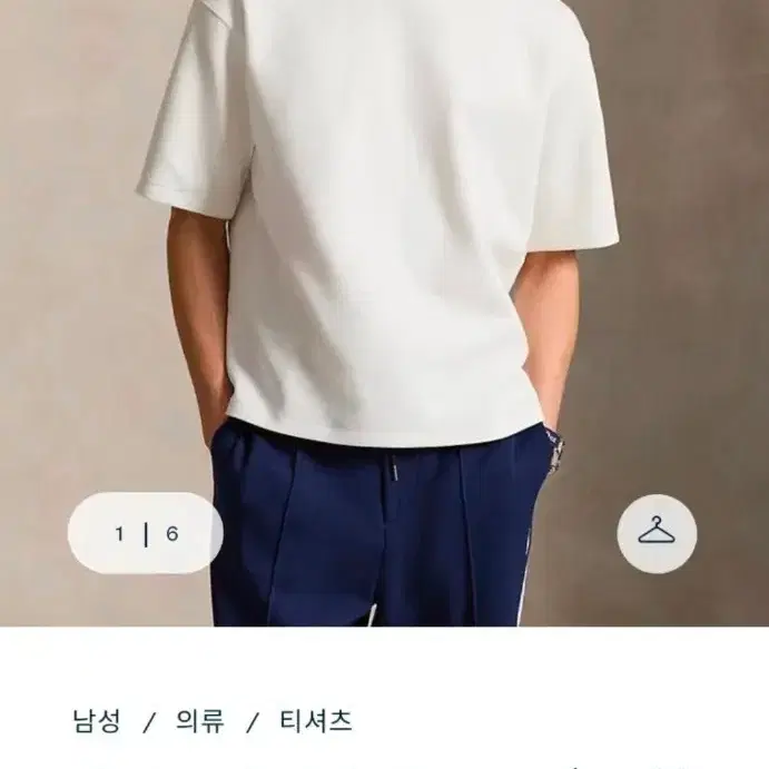 (새상품)(영수증 0)폴로 랄프로렌 릴렉스핏 더블 니트 티셔츠 S 화이트