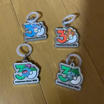 포켓몬 30주년 메탈 참 4종 세트