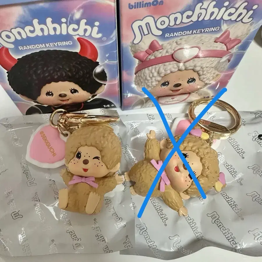 (단순개봉) 러브해피엔젤 랜덤 몬치치 걸 보이 피규어 키링