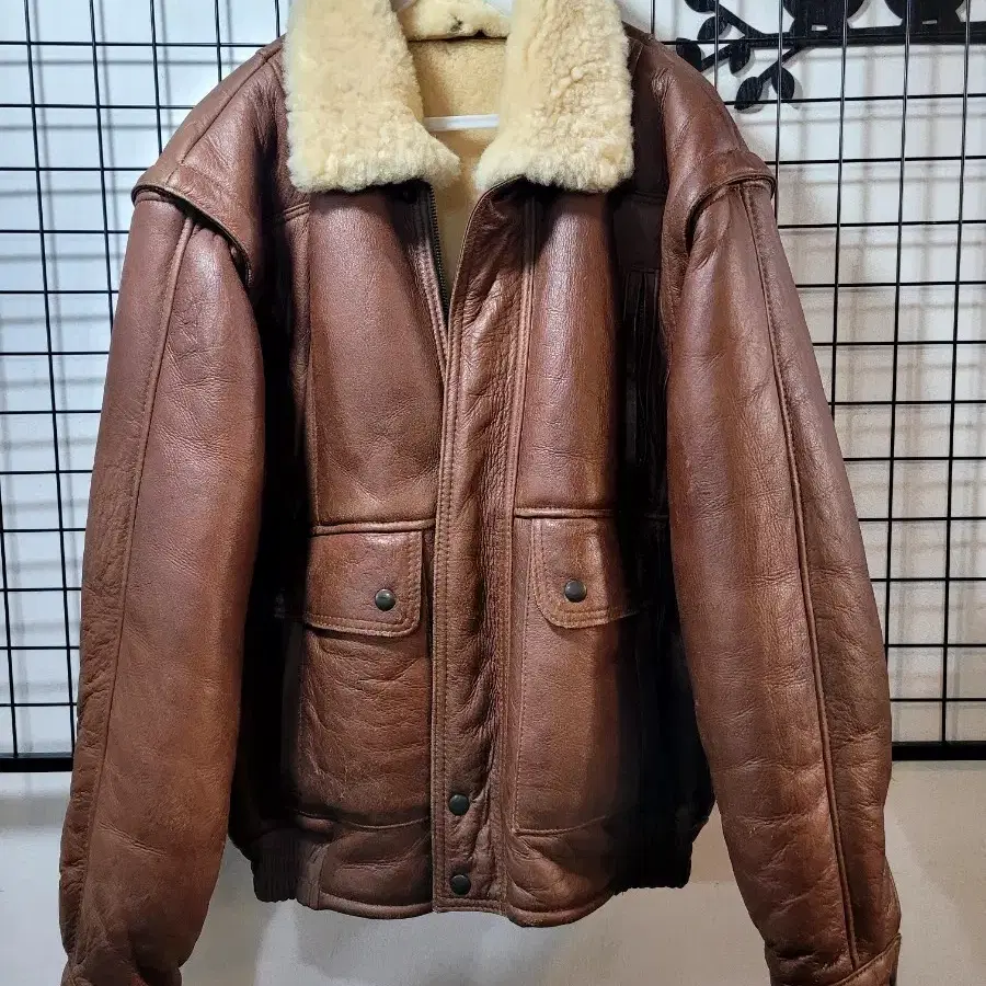정품 G.L BOWRON 90s 빈티지 G-1 양가죽 양털 붐버자켓