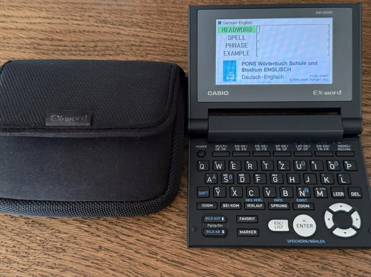 독일어 전자사전 Casio ew g570c (독일어 메인, 프랑스어, 스페인어, 라틴어)