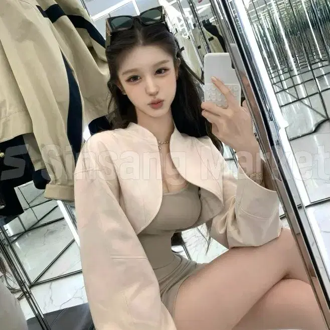 [빠른발송] 스웨이드 볼레로 자켓