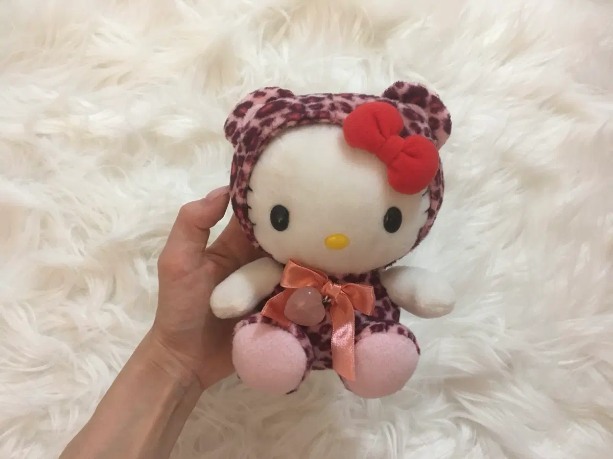 헬로키티 봉제인형 레오파드 무늬 갸루 호피키티