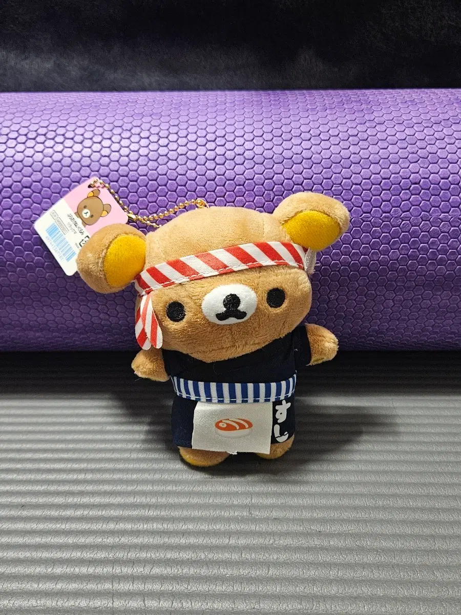 이랏샤이마세 리락쿠마 스시 셰프 인형 키링