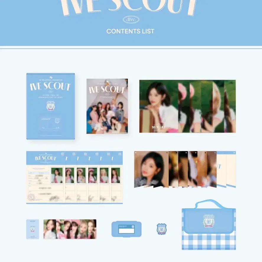 아이브 IVE 3기 공식 팬클럽 다이브 IVE SCOUT 한정판 굿즈 다이브 3기 장원영 안유진 레이 이서 리즈 가을 포카