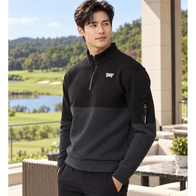 피엑스지 남성 져지 아노락 긴팔티 (미디움 그레이) PXG 105사...