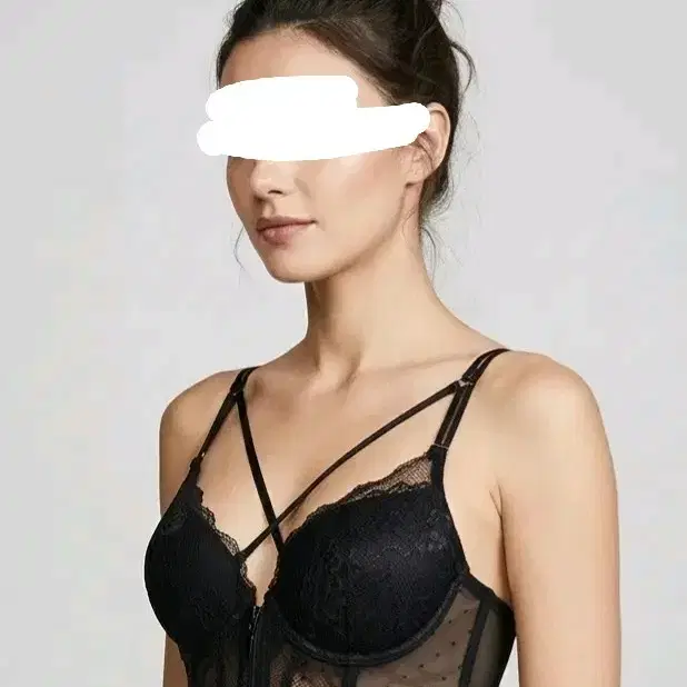 에블린 섹시 망사 75B 코르셋 브라