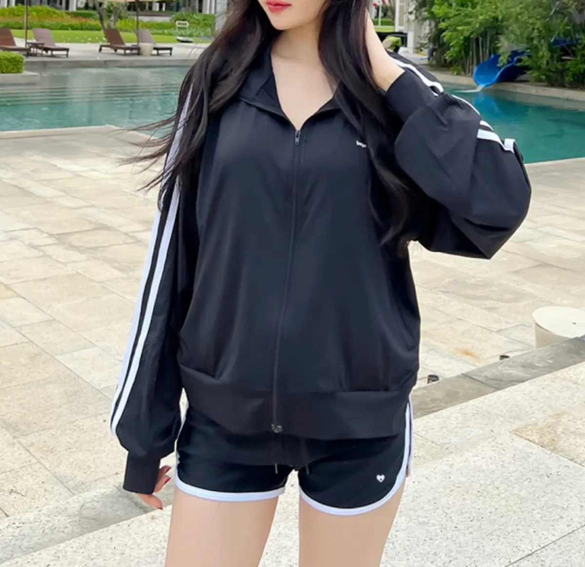 자외선차단99.9%집업 래쉬가드 오버핏 비치웨어 수영복