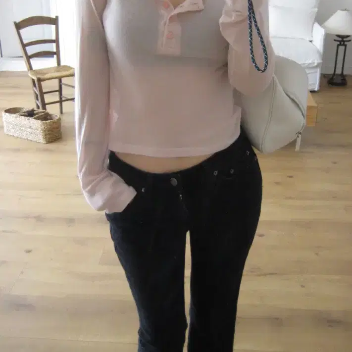아워캐비넷 메이드 sew tencel tee 핑크