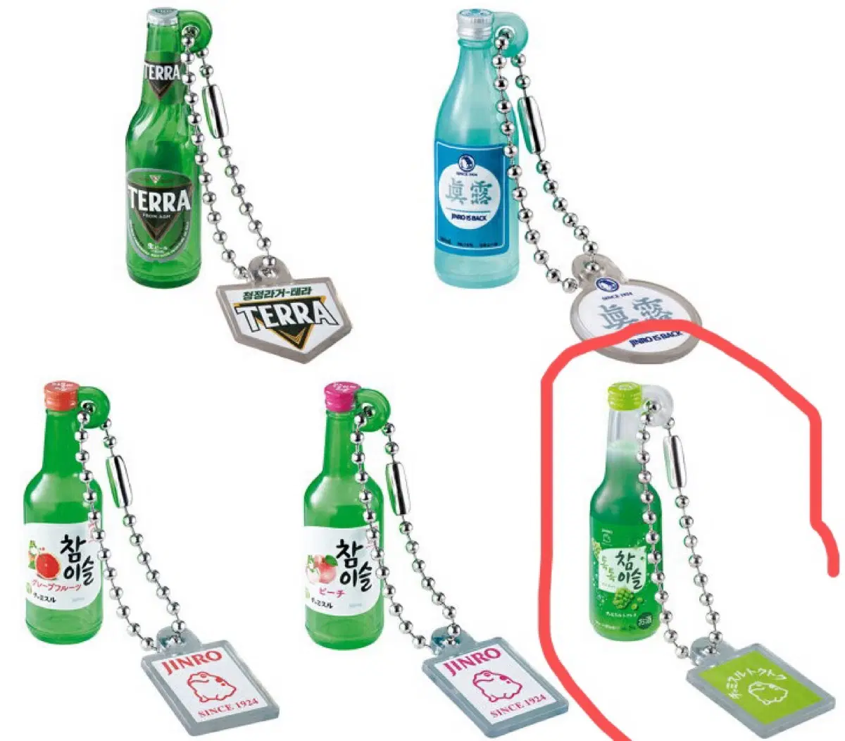 일본 진로 참이슬 톡톡 청포도 소주 가챠