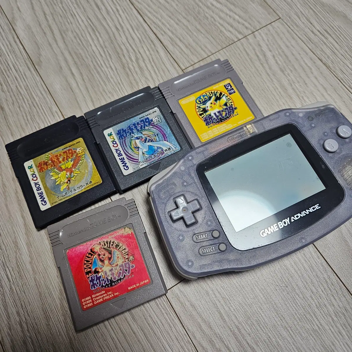 닌텐도 게임보이 GBA + 포켓몬스터 적 일판 알팩 레드버전