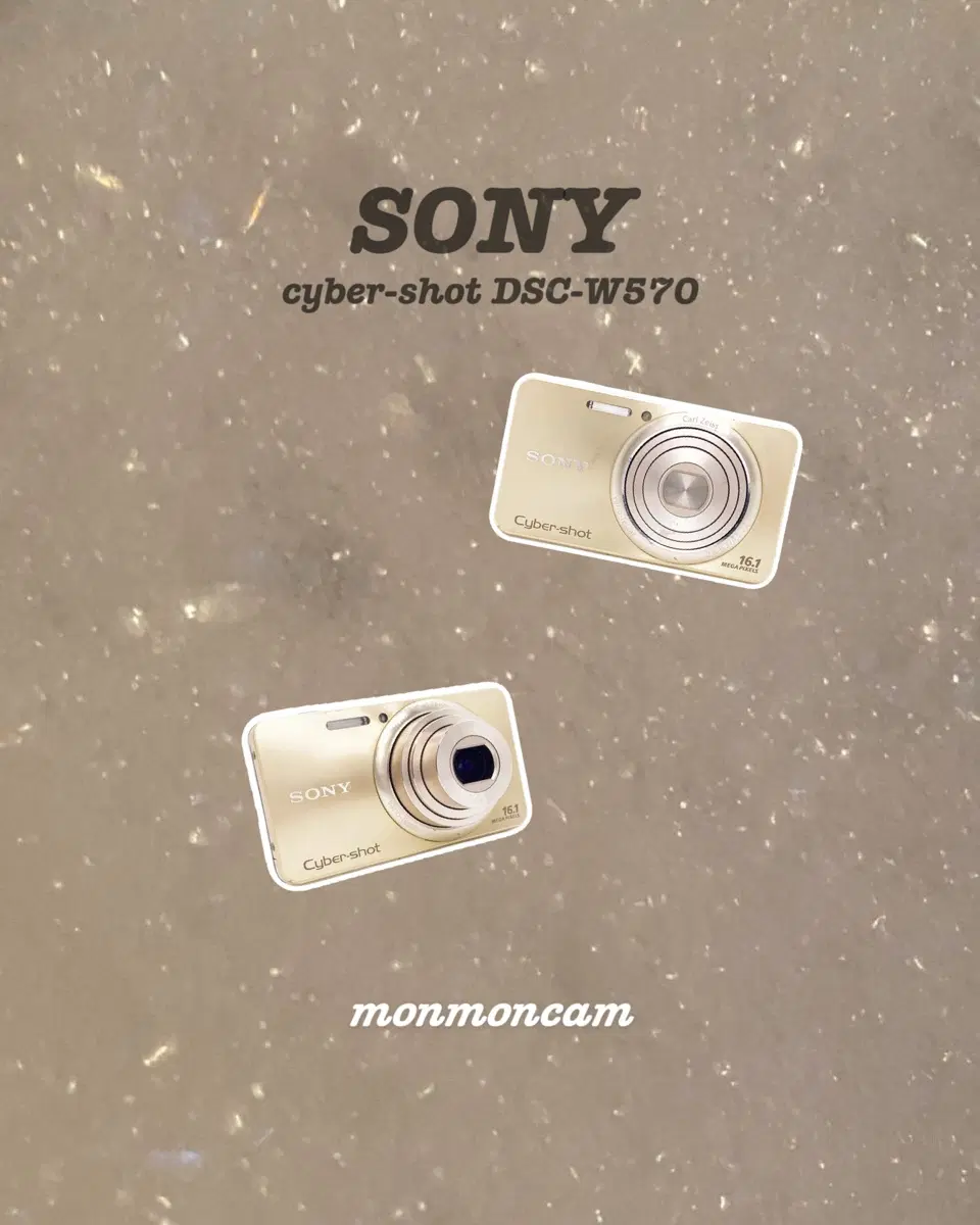 [레어] 소니 사이버샷 w570 샴페인 골드 디카 Sony