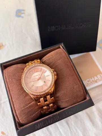 MICHAEL KORS 여성용 손목시계 핑크 골드