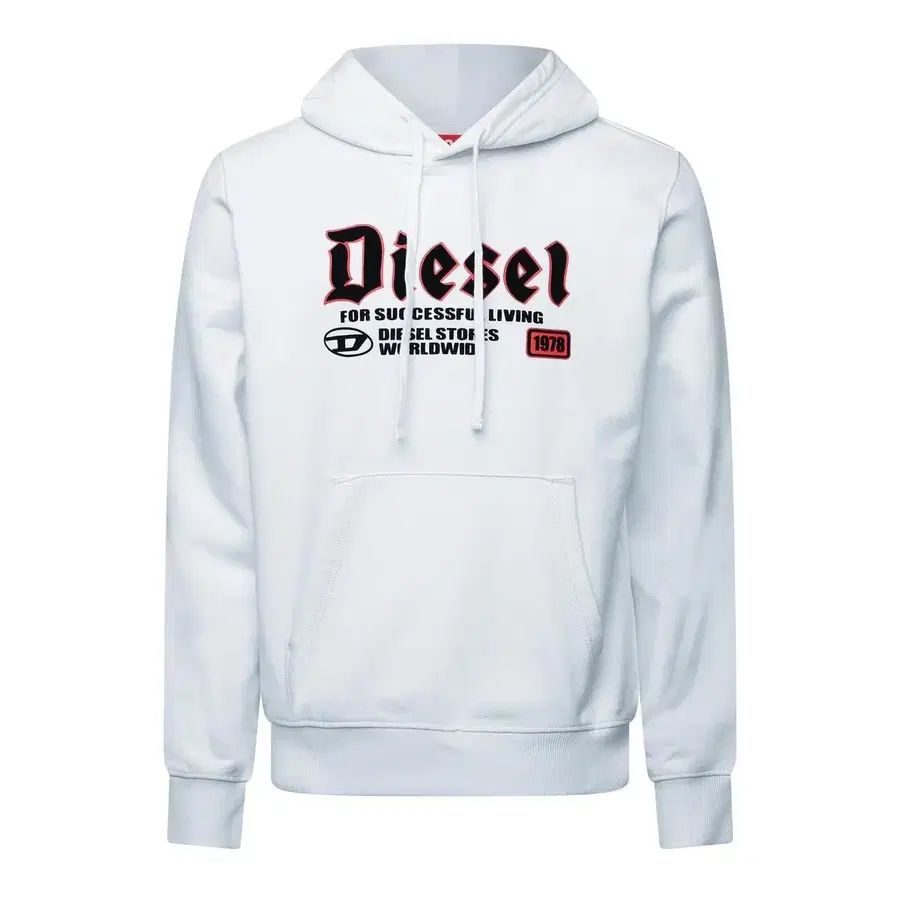[새상품] 디젤 (Diesel) 남성 풀오버 후드 브라이트 화이트 XS / S / XL