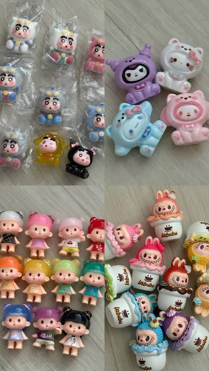 짱구, 산리오, 라부부 피규어