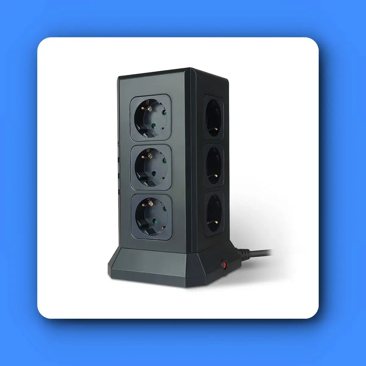 [딜러직판가/새상품]타워형 멀티탭(NV191-TWT7) 블랙 16구(AC12/USB4) 220V, 3520W