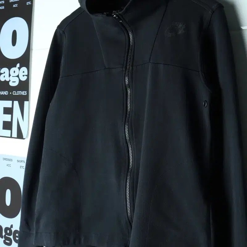W(M) 나이키 후드집업 블랙 기능성 빅로고-H38953