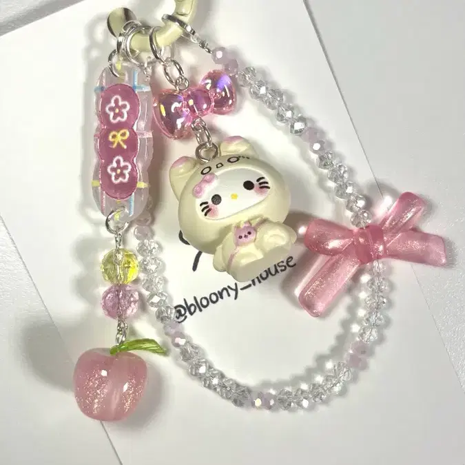 (handmade) 키티 크리스탈 키링