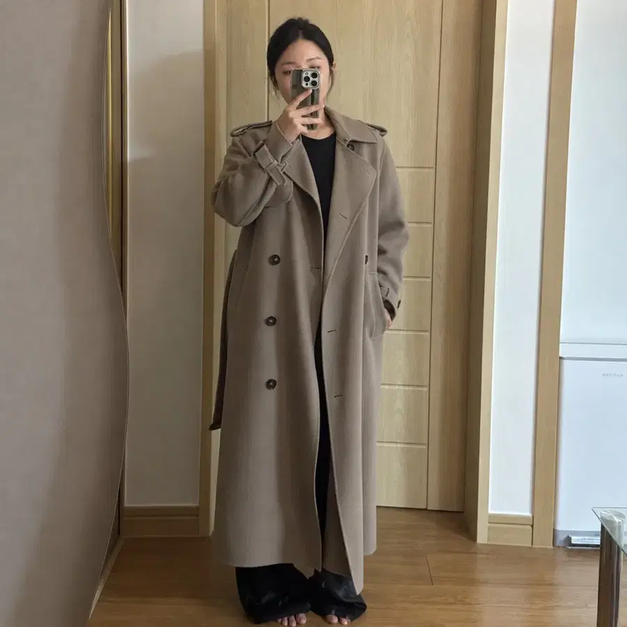 핸드메이드 트렌치 롱코트