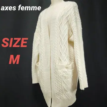 axes femme 엑시즈팜 롱 니트 가디건 케이블 니트
