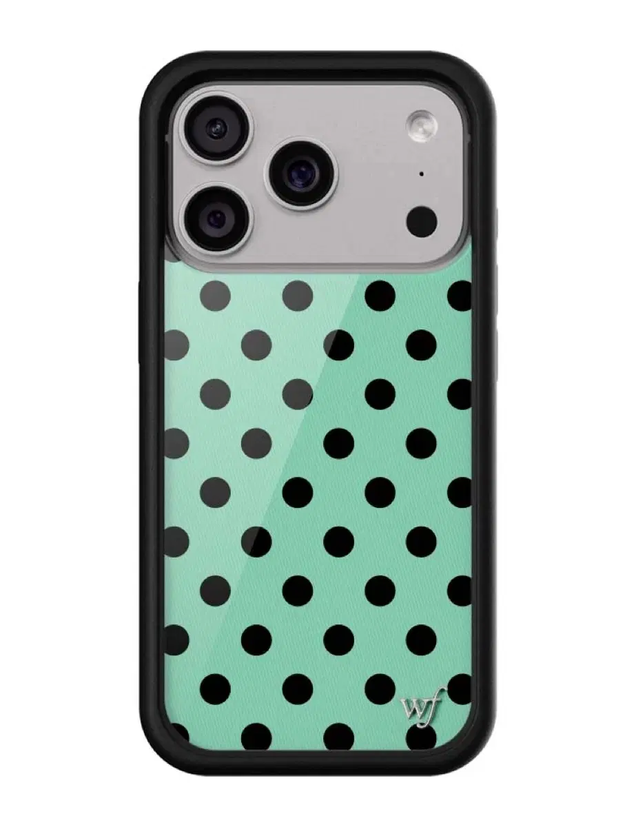 와일드플라워 Polka Dot | Turquoise and Black 아이폰케이스