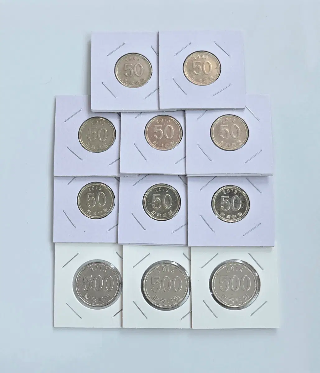 준특년도 2014년 500원 주화 50원 주화 일괄