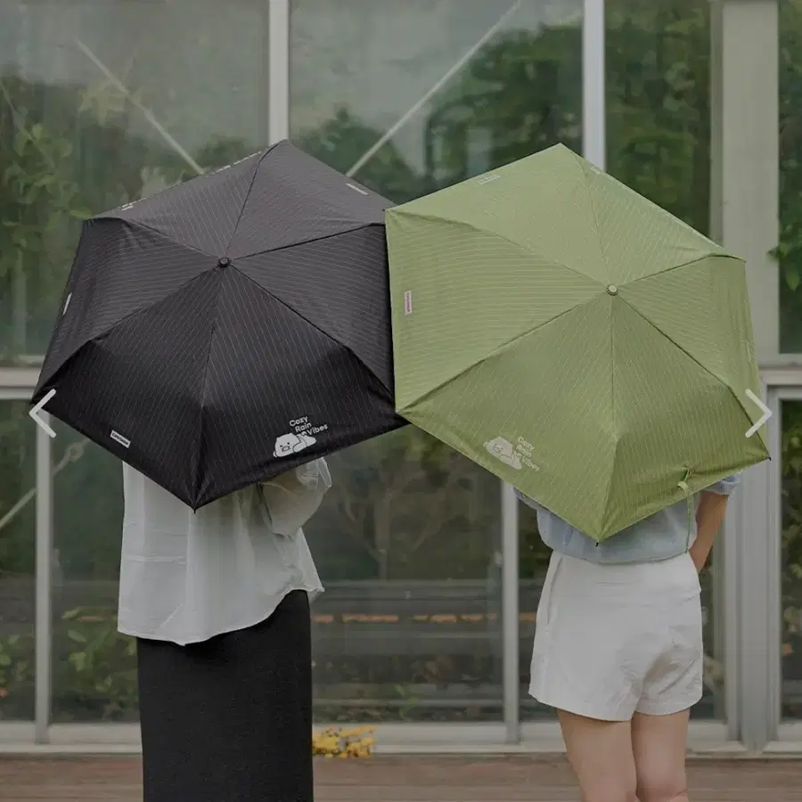 (정품 새상품) 춘식이 자동 우산 UV 차단 블랙/그린