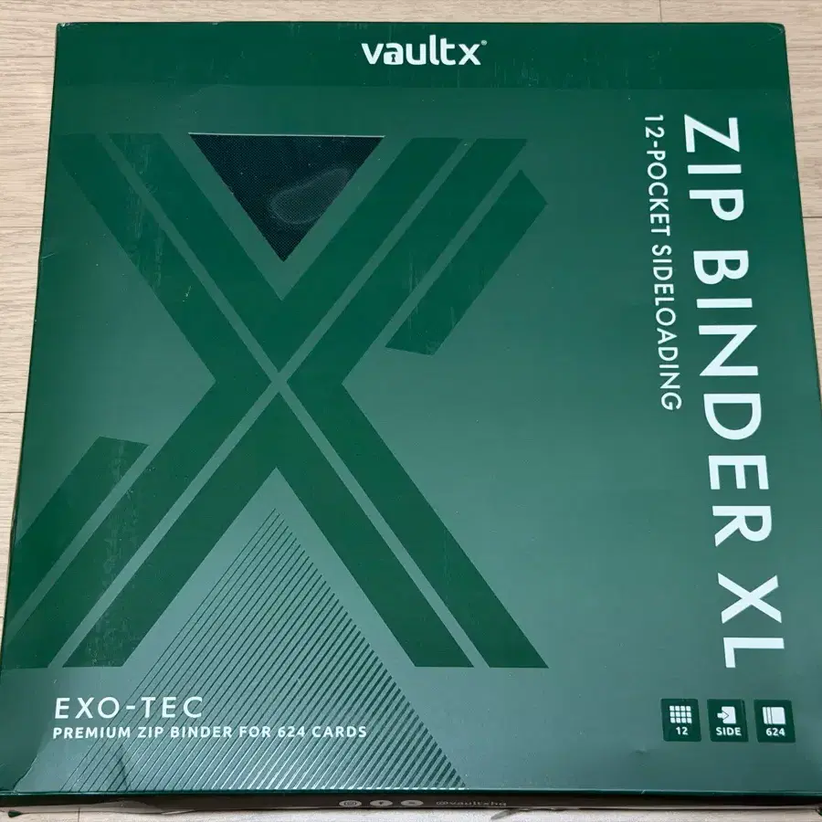 Vaultx(볼트x) 지퍼 바인더 XL 12포켓 사이드 로딩 (새제품)