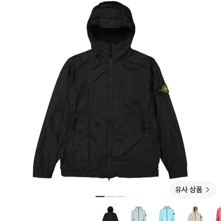 (2XL) 스톤 아일랜드 40522 크링클랩스 나일론 가먼트 다이드 후드 자켓 블랙 23SS