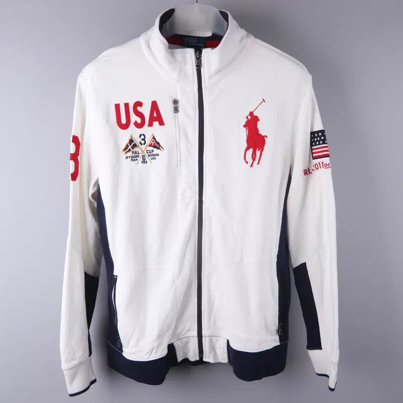 폴로 랄프로렌 보이즈 빅포니 USA 요트 레이싱 집업 져지 자켓 (XL/18-20)