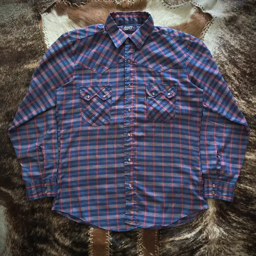 70s USA Levi's Western check shirt