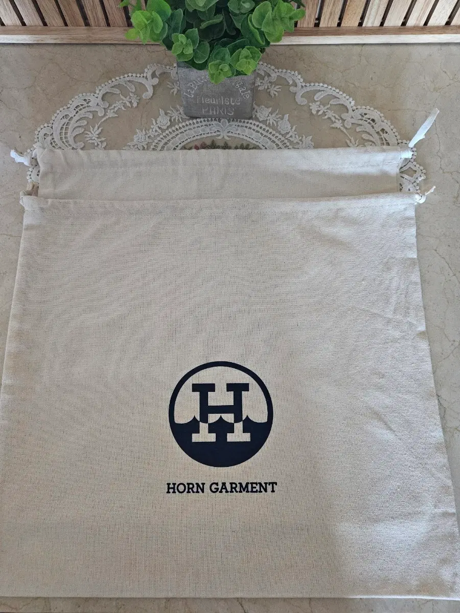 [정품/2장일괄] 혼가먼트 HORN GARMENT 캔버스 더스트백/파우치 (36x46)