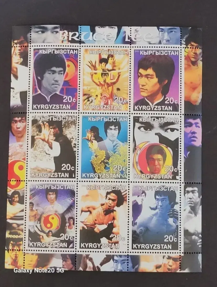 2001년 세계무술계의 거장 이소룡기념 우표 Martial Art Legend Bruce Lee