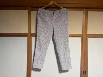 B-THREE 깅엄 체크 슬림 팬츠