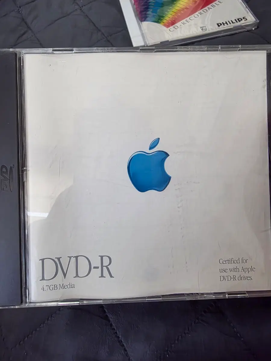 애플 DVD-R 4.7GB 미디어 와 필립스 공씨디 미개봉