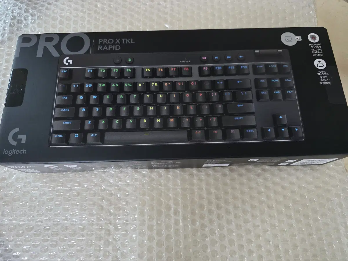 미개봉) 로지텍 지프로 래피드 트리거 G PRO X TKL RAPID (블랙) 게이밍 키보드(한국 정식발매 제품)