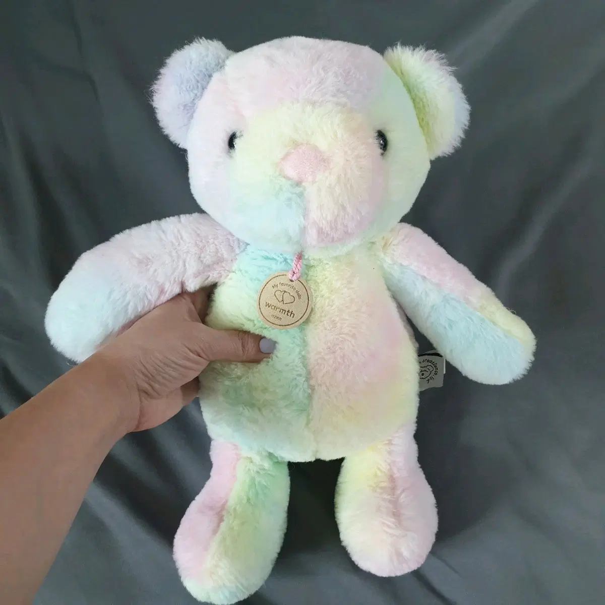 노블베어 파스텔 레인보우 곰인형 35cm