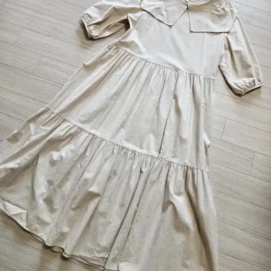 플라스틱아일랜드 베이지 롱 원피스 S