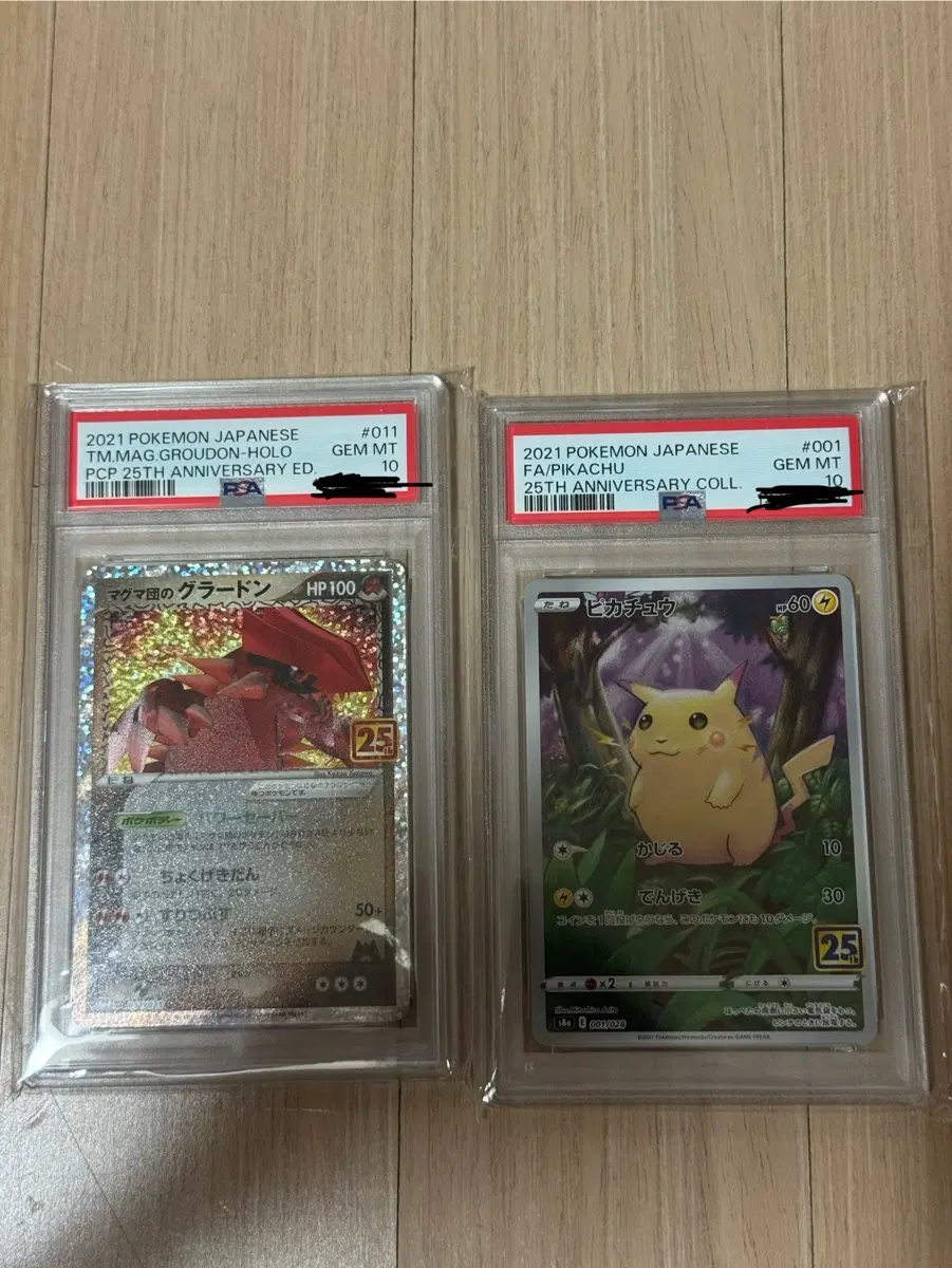 포켓몬 카드 25주년 그란돈 피카츄 psa10