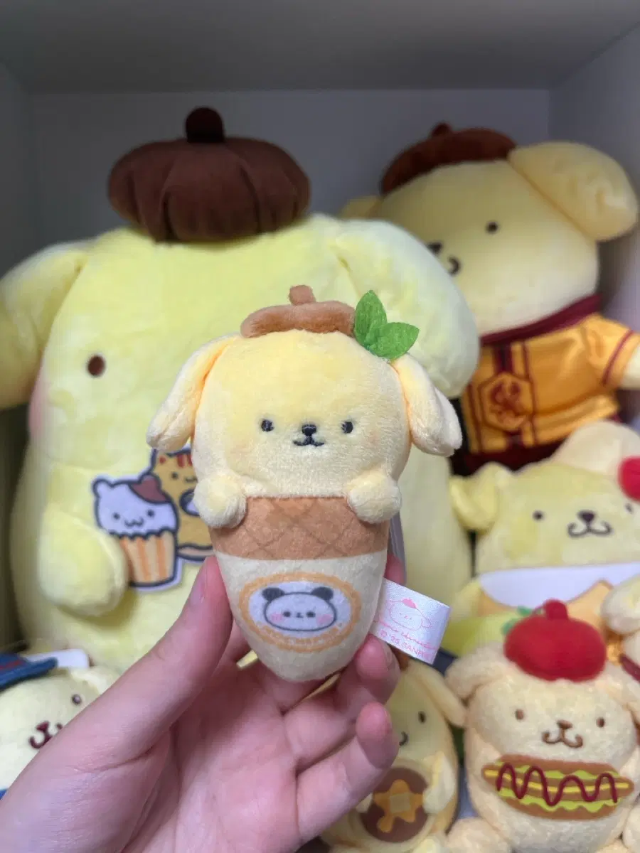 폼폼푸린 모찌 판다 마스코트 인형 키링