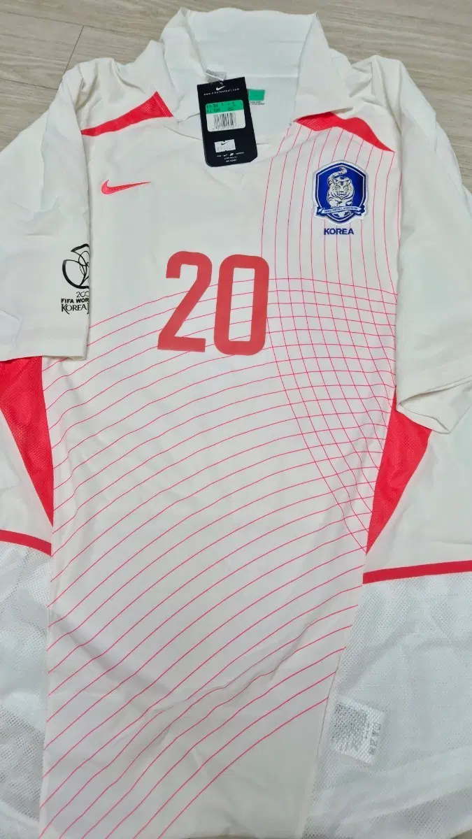 *미사용* 2002월드컵 대한민국 국가대표 홈 유니폼 (홍명보 20번)