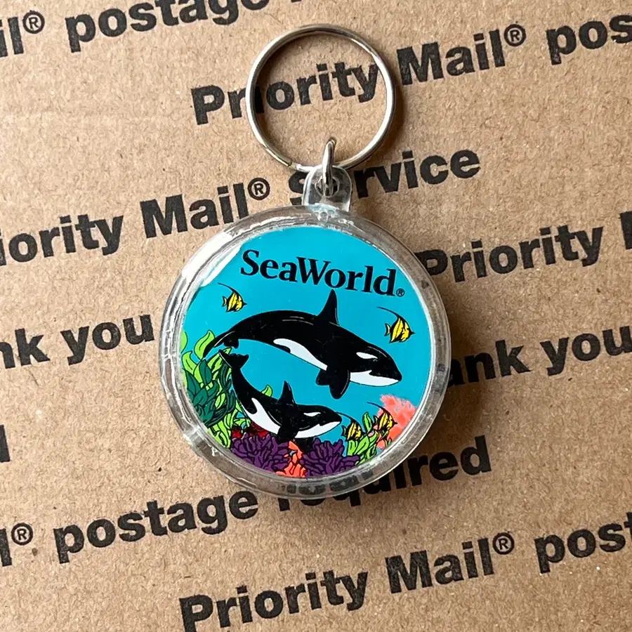 90s vtg Orca Ocean Keyring