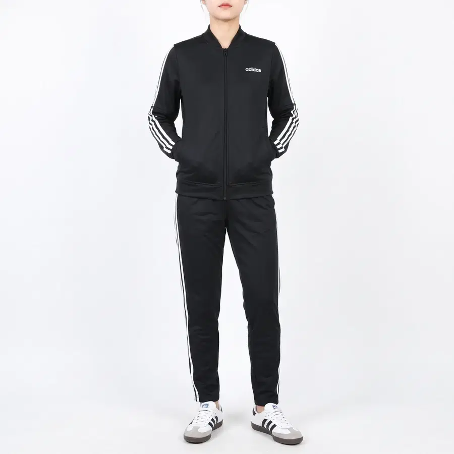아디다스 백투베이직 삼선 트랙수트 블랙 여성용 M