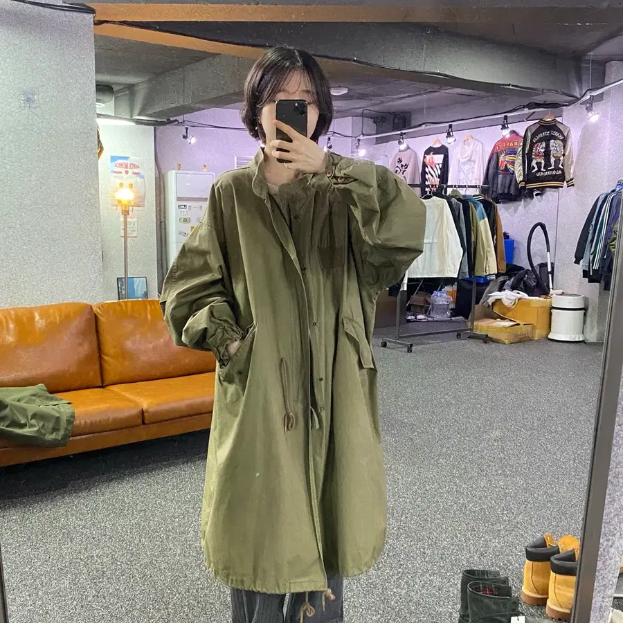 빈티지 카키 피쉬테일 자켓 B5955